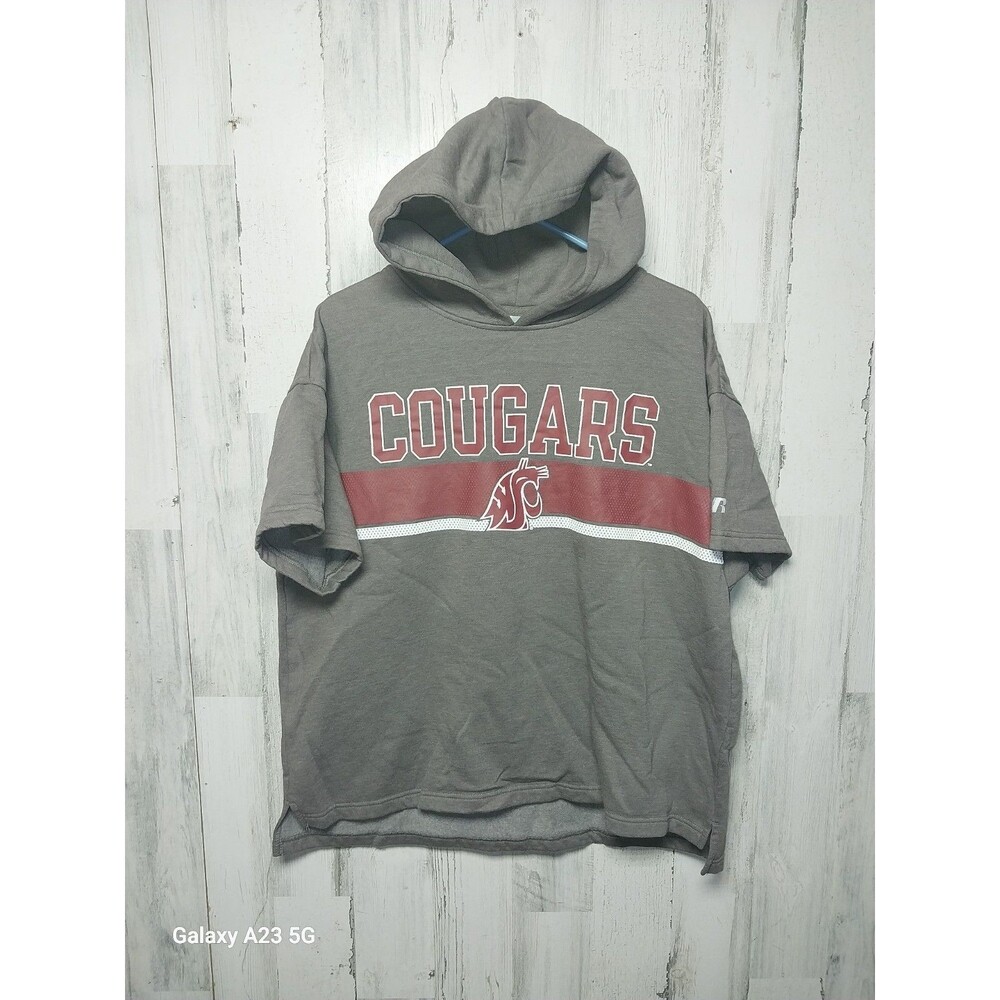 Russel Washington Cougars Short Sleeve Hoodie Men's XL